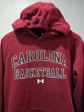Under Armour South Carolina Basketball Hoodie Mens XL Garnet Pullover Loose Fit